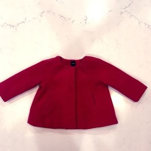 BABY GAP fuschia lined wool swing coat (EUC)